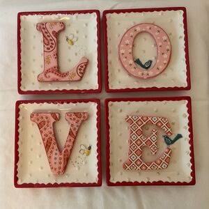 Manual Woodworkers & Weavers  “Love” Valentine’s Mini Plates